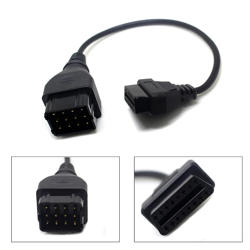 

OBD2 грузовой Диагностический кабель для ГАЗ 12-контактный Диагностический кабель для OBD 2 16-контактный Штекерный разъем может работать с адап...