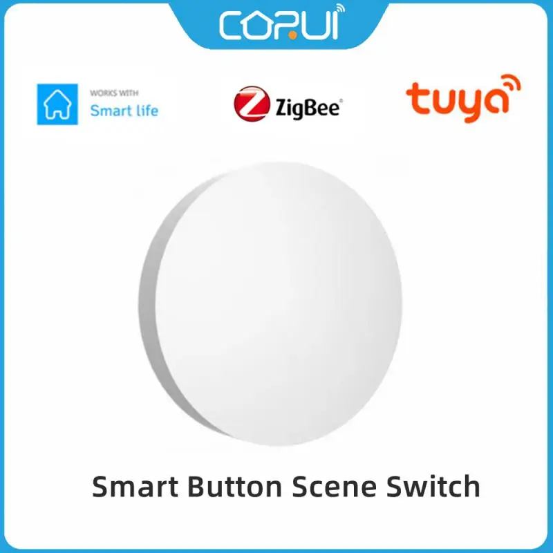 

CORUI Tuya ZigBee Smart Button Scene Switch Multi-scene Linkage Smart Switch Work With Smart Life Zigbee Gateway Battery Powered
