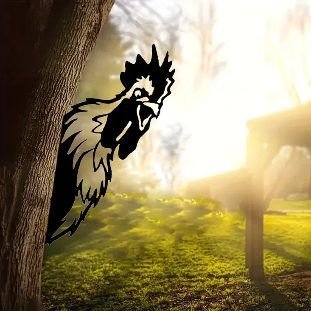 Силуэт железа для курицы: очаровательный уличный декор сада и фермы. Фотообои