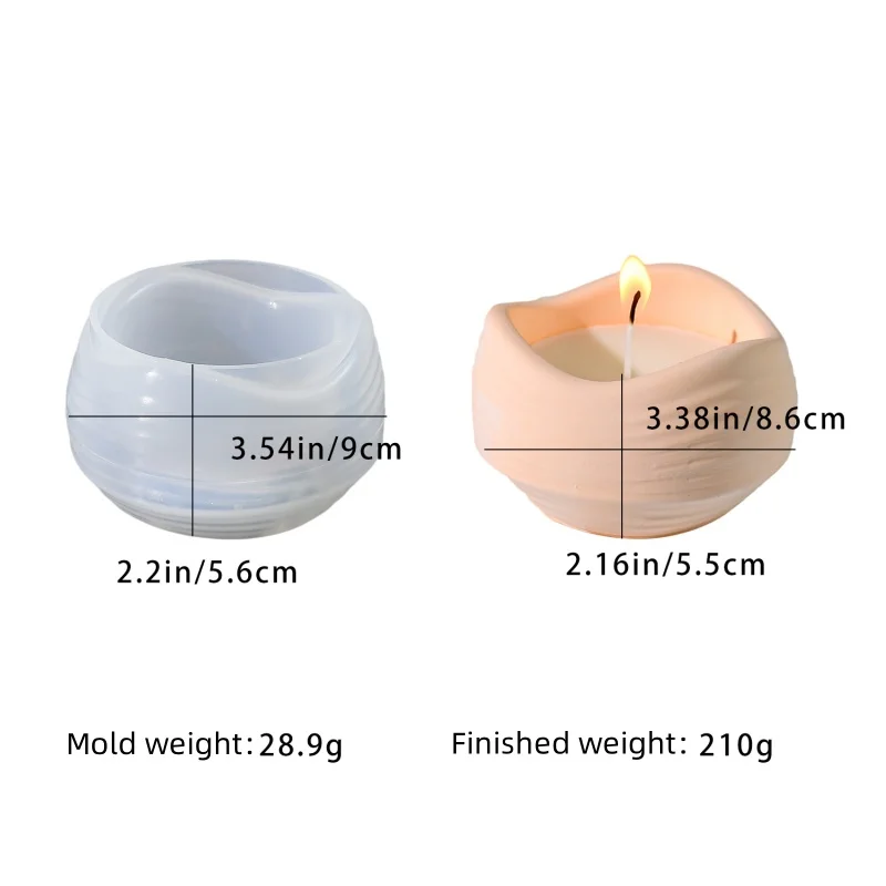 Волнообразная форма чашка для свечи силиконовые формы сделай сам гипсовый