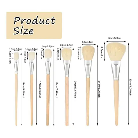 Набор кистей для рисования из козьей шерсти