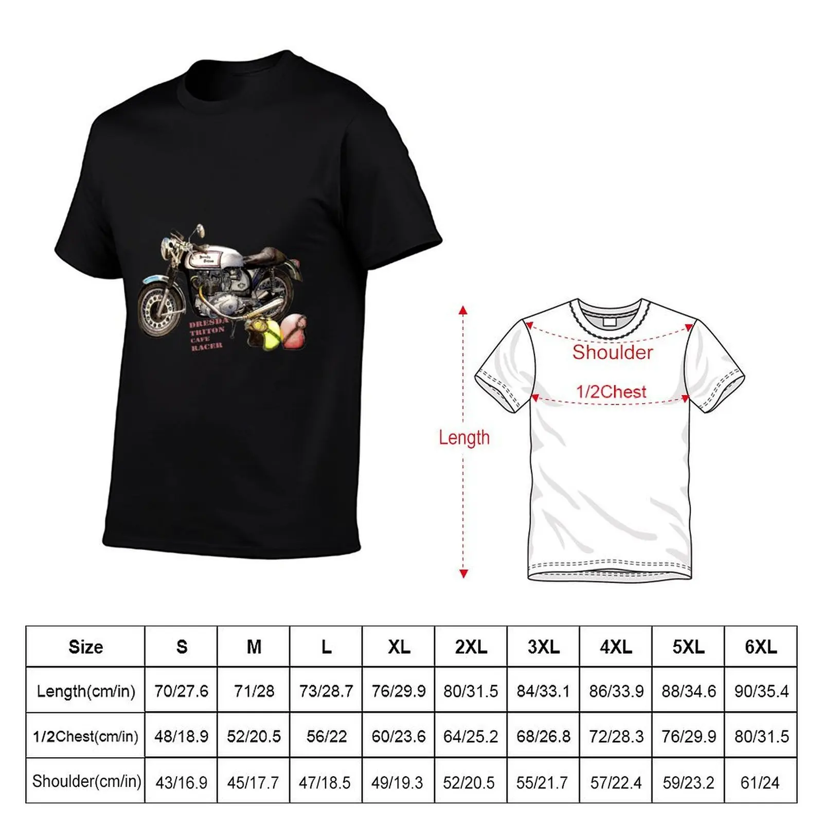 Футболка Dresdaa Triton Cafe Racer, базовая однотонная футболка для весны и лета (art.: 3920dbe8c5db1) - 3920dbe8c5db1