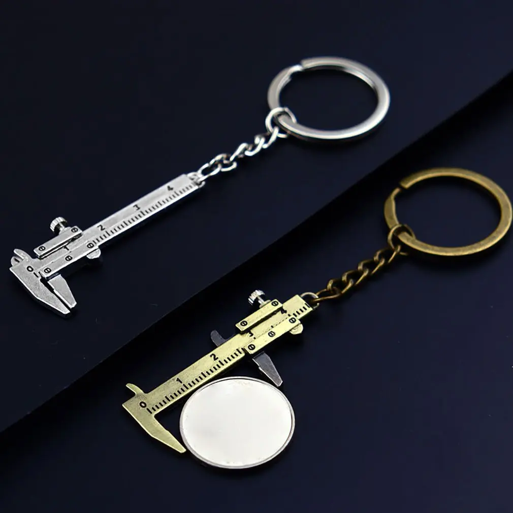 

Keychain Mini New Fashion Car Key Portable Vernier Caliper Measuring Gauging Tools Turbo Key Chain Ring Ruler Calipers