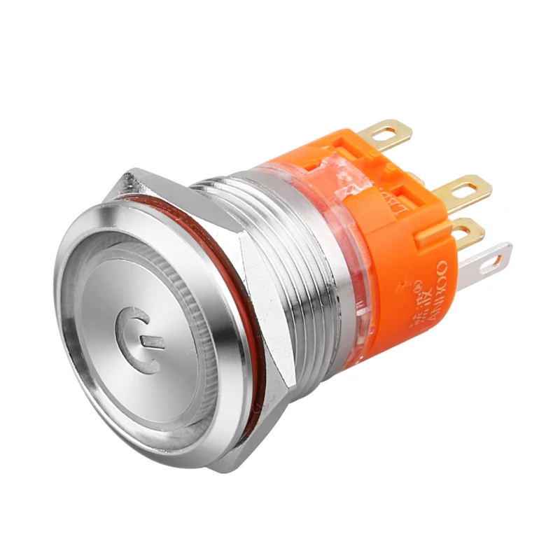 WINDOO 19 мм кнопочный переключатель с плоской головкой запираемый фиксатор или