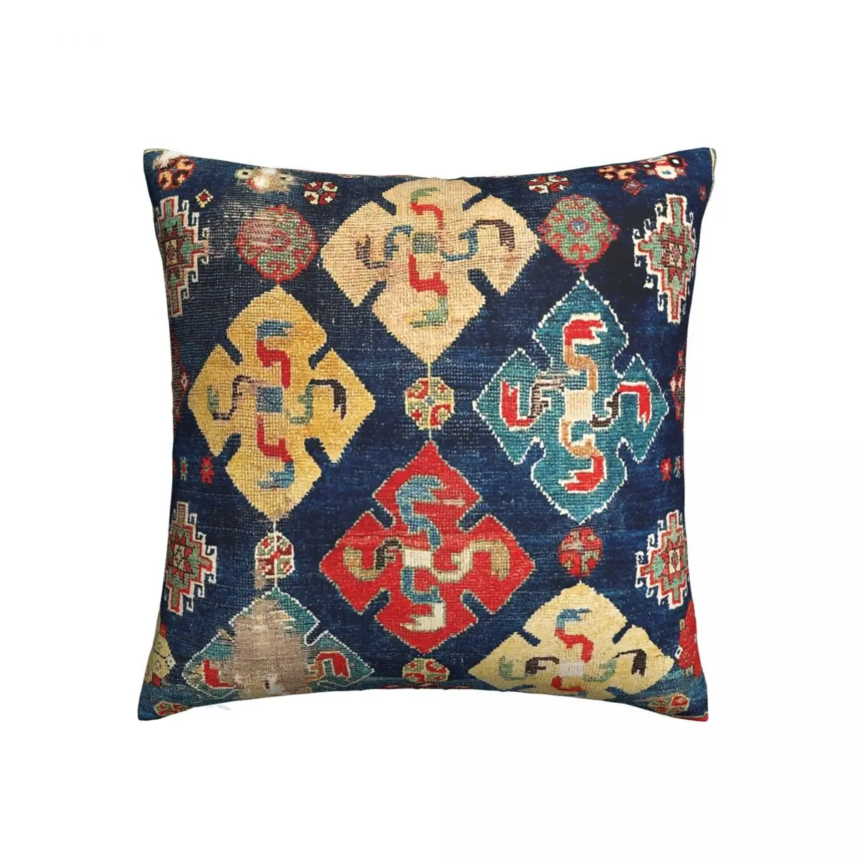 

Caucasian Seating Throw Pillow Case Oriental Rug Art Culture Cushion Home Sofa Chair Print Decorative Hug Pillowcase