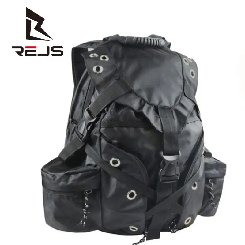REJS 30L Large Capacity Knight Backpack Men Motorcycle Bagpack Riding Expandable Helmet Bag travel Rucksack Male Moto Mochila
