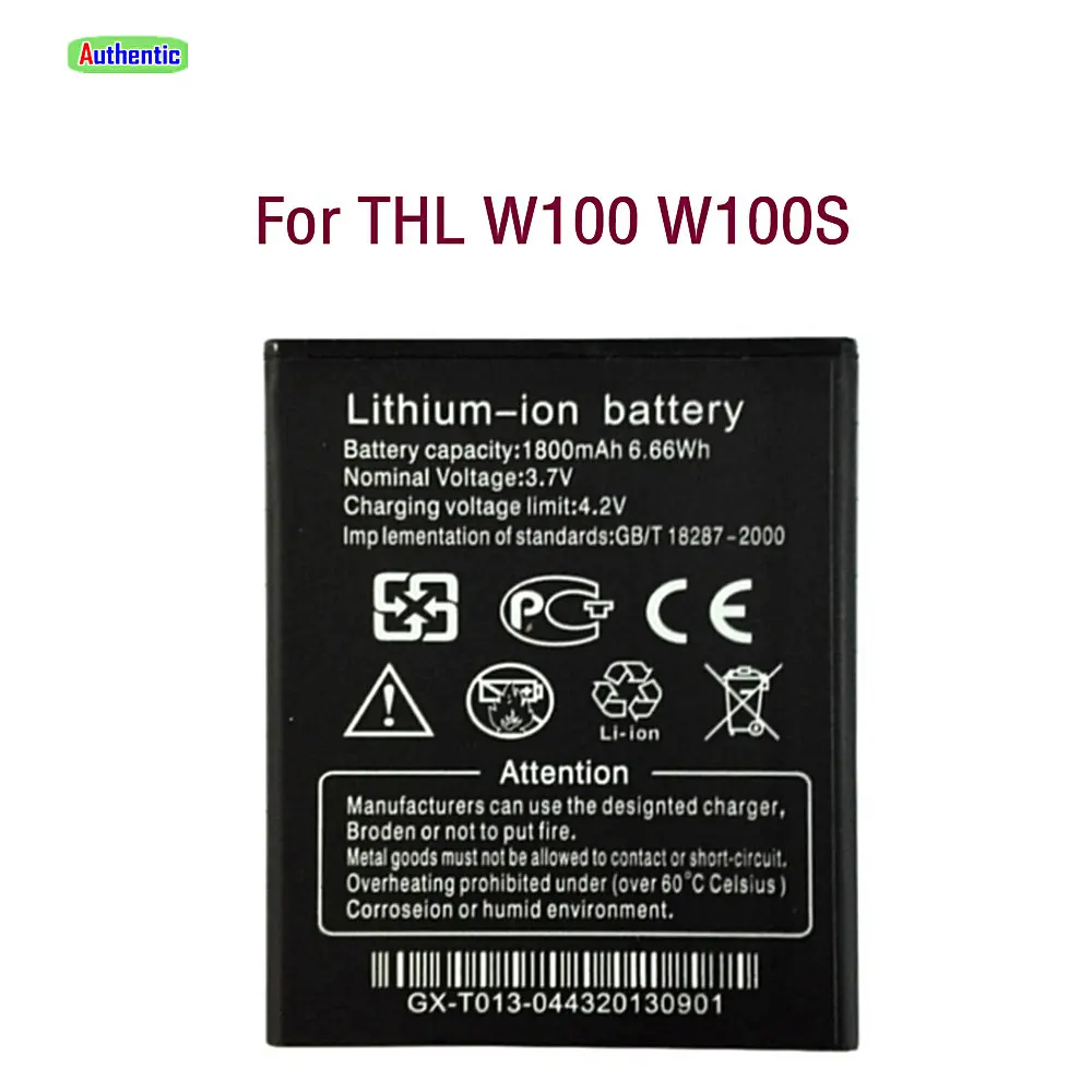 Высококачественный литий-ионный аккумулятор 1800 мАч, аутентичная внешняя батарея для смартфона THL W100 W100S