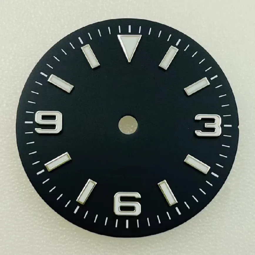 

Watch Accessories Watch Dial 31mm Black Mechanical Dial Blue Luminous Suitable for NH34/NH35/NH36 Movement