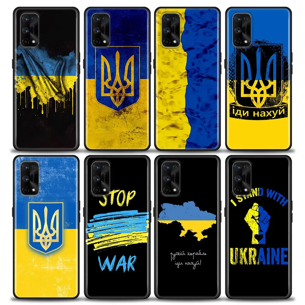 

Funda Case For OPPO Realme X50 X7 XT X 10 9 9I 8 8I 7 7I 6 5 Pro Plus 5G Soft Silicone Phone Case Capa Shell Flag Of Ukraine