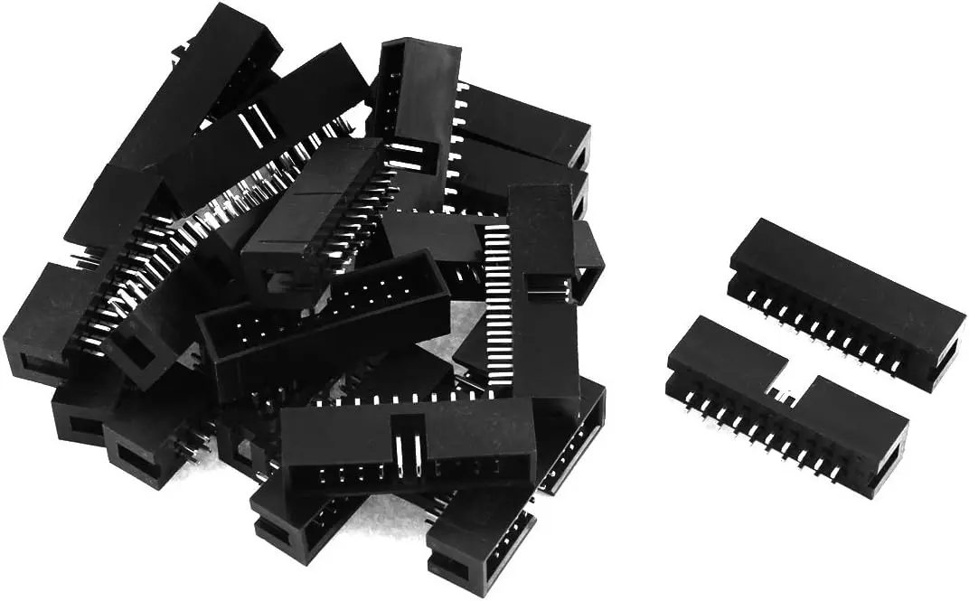 

Keszoox 22pcs 2x10 20Pin Straight Box Header Connector IDC Male Sockets 2.54mm