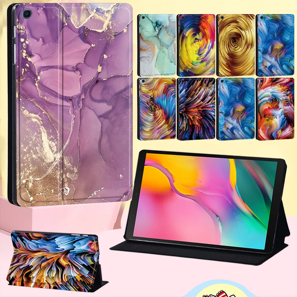 

Tablet Case for Samsung Galaxy Tab S6 Lite 10.4"P610 P615/Tab S5e T720 T725 10.5" Watercolor Anti-fall Leather Flip Stand Cover