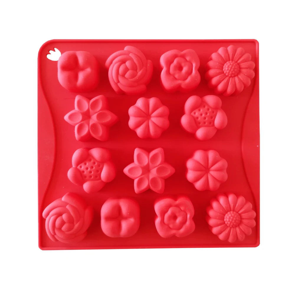 

Flower shape DIY Silicone Chocolate Candy Molds 3D Fondant Pudding Mould Cookie Cake Decoration Baking Accessorie