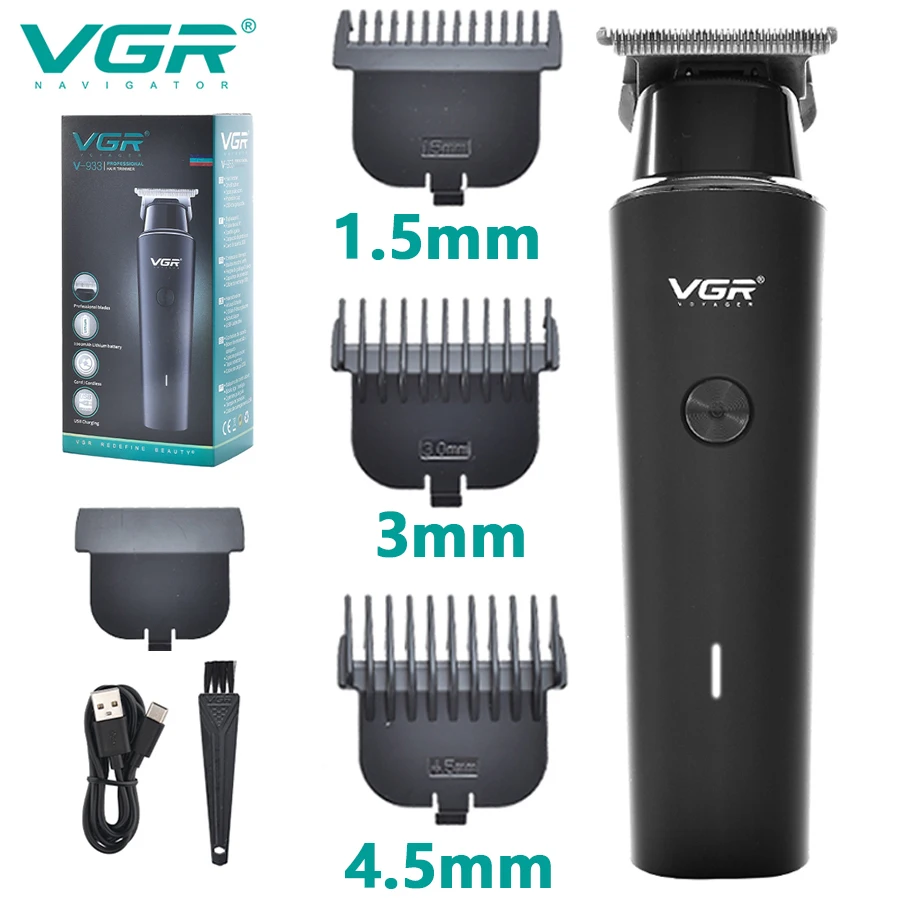 

Триммер для волос VGR, профессиональная машинка для стрижки волос, аккумуляторная машинка для стрижки волос, беспроводной триммер для бороды, триммер для мужчин