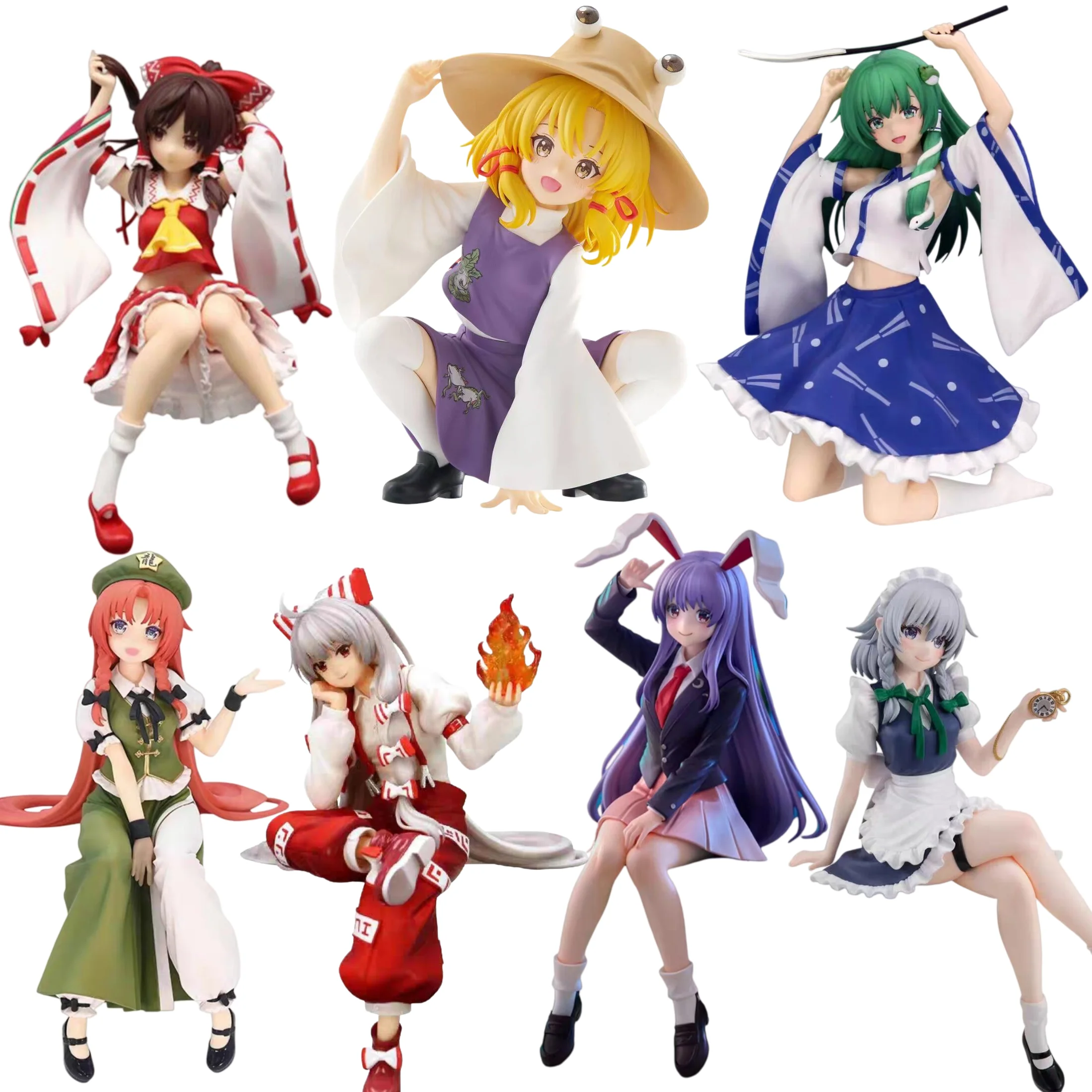 Фото Коллекционные фигурки Touhou Project: Мория Сува́ко, Хакурей Рейму, Хоан Мэйлинь, Рейсен Удонгейн (ПВХ-модели) №1