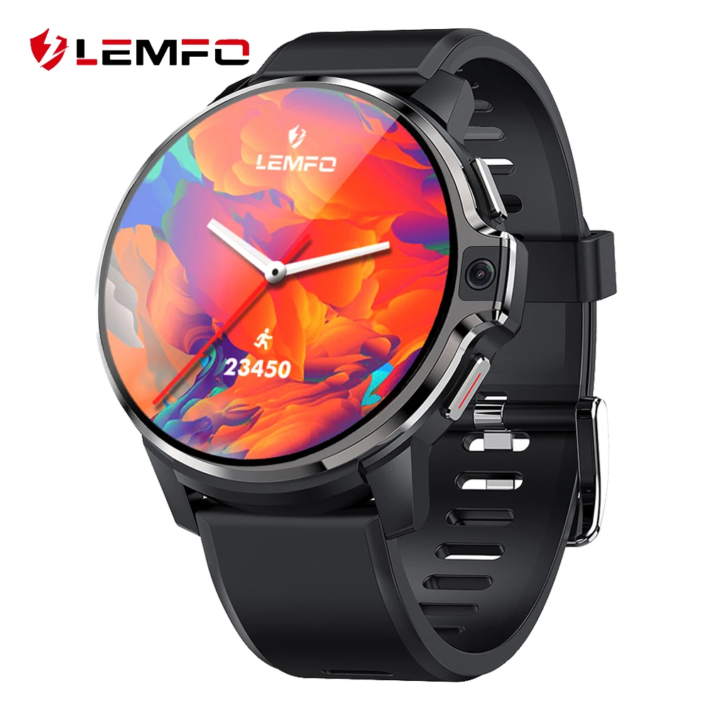 LEMFO LEMP Smart Watch 4G Interest GPS Wifi Android 9.1 Dual System 64GB ROM 1050Mah Big Battery Media Player Smartwatch