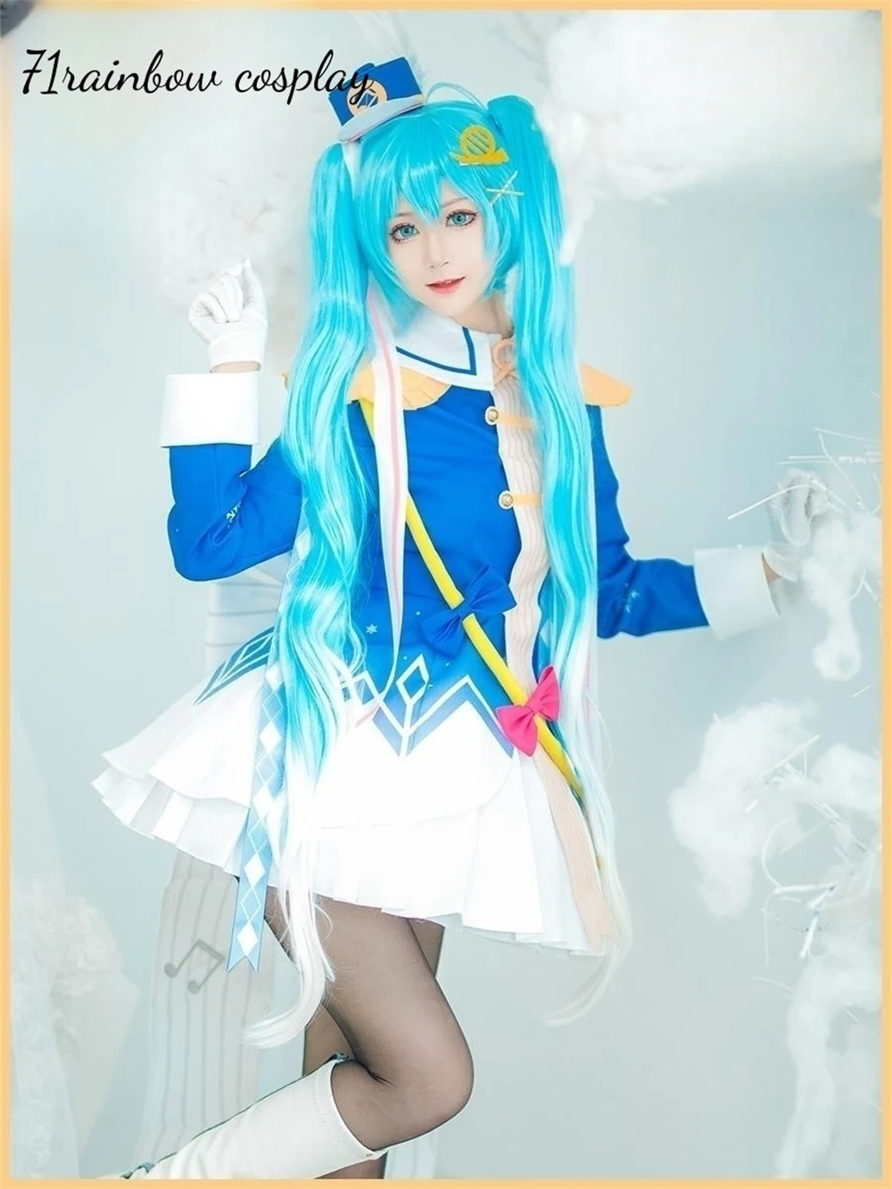 

Vocaloid Snow Miku 2020 Косплей-костюм девушка аниме Miku подарочные наборы к Рождеству платье MIKU косплей костюмы