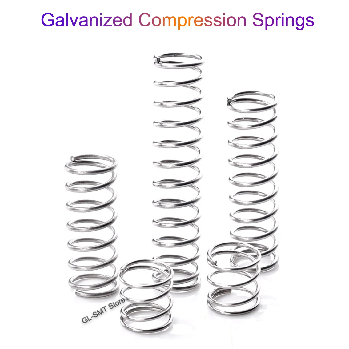 

5Pcs Galvanized Compression Spring Wire Dia 0.6mm Spring Steel Y-Type Compressed Spring Return Spring Length 60-100mm