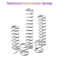 5pcs galvanized compression spring wire dia 0 6mm spring steel y type compressed spring return spring length 60 100mm