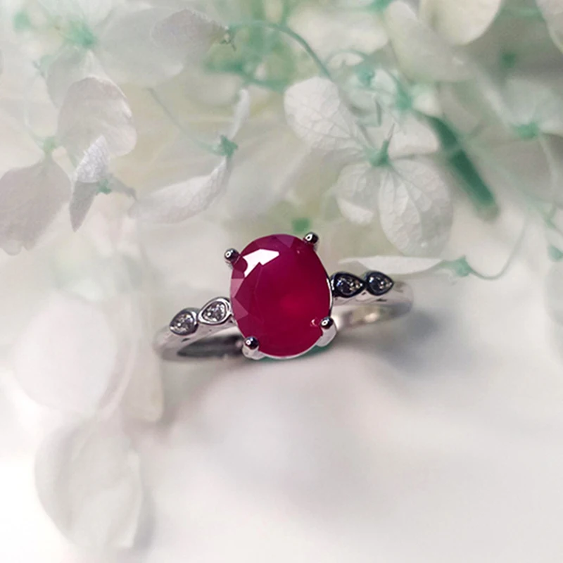 

Оригинальный дизайн 925 серебро Рубин овальный бриллиант ювелирные изделия Нежный топаз светильник кое роскошное Элегантное открытое регул...
