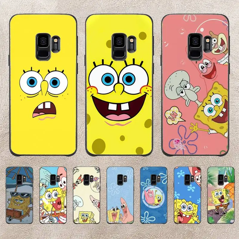 

Cartoon S-SpongeBob Phone Case For Samsung Note 8 9 10 20 Case For Note10Pro 10lite 20ultra M20 M31 Funda Case