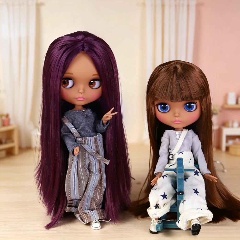 Фото Кукла ICY DBS Blyth с подвижным телом, шоколадно-темной кожей, матовым лицом, скульптурными губами, масштаб 1/6, BJD Ob24, аниме Azone M. №1