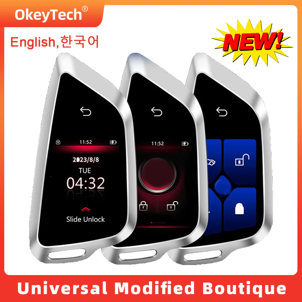 

English/Korean New Style Modified Universal Smart Remote Car Key LCD Keyless Entry for BMW/Benz/Audi/Toyota/Honda/KIA/Cadillac