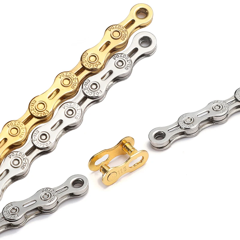 POZDOZ 116L Bicycle Chain 8 9 10 11 12 Speed Bicycle Chain 10s 11s 12s  Ultralight Mountain Road Bike Quick Link Cycling Part images - 6