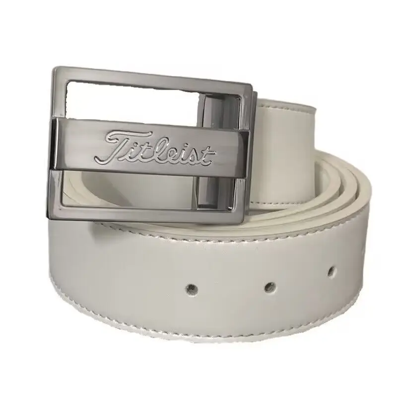 

GOLF belt men's letter simple sport everything youth white GOLF foreign trade smooth buckle leisure belt