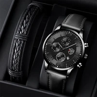 2022 mens fashion sports watches luxury men business quartz wristwatch calendar leather bracelet male casual luminous clock