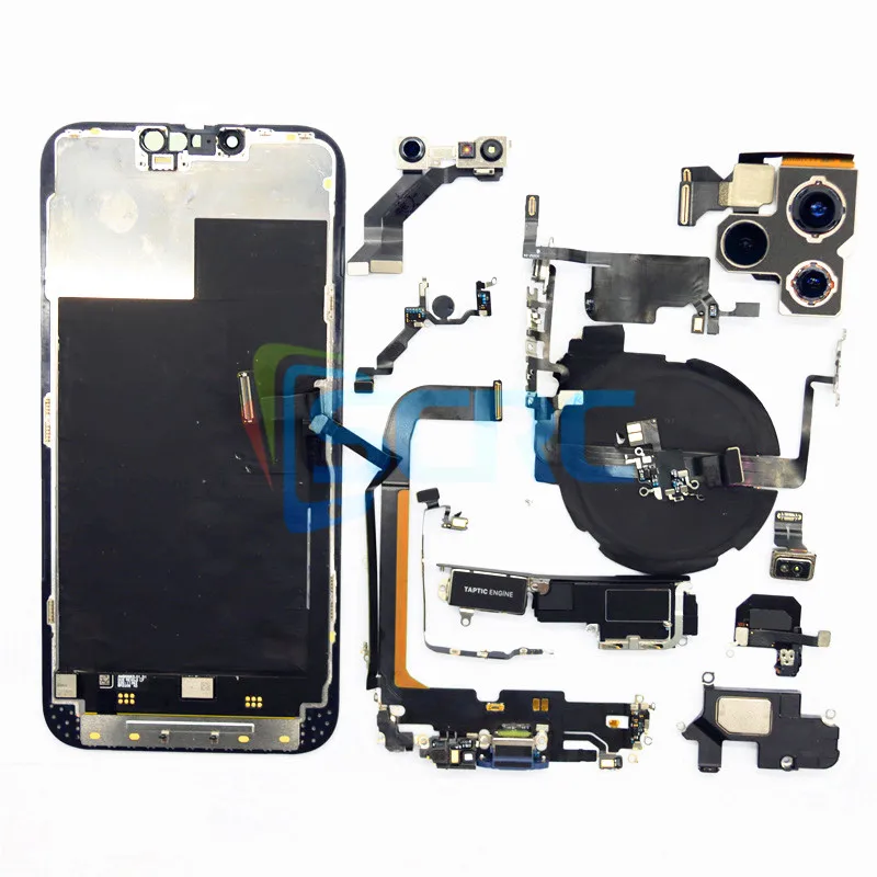 

Оригинальный старый использованный Задний камеры для iPhone 13 Pro Max, передний ушной динамик, Wi-Fi, Bluetooth, замена громкости вспышки, гибкий кабель, ...