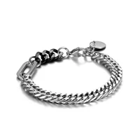 2022 new 316l stainless steel double weave cuban chain braceret for men women polished viking trendy smooth kpop luxury jewelry