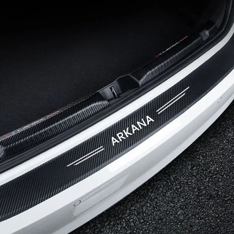 Фото Светящиеся защитные наклейки на пороги автомобиля для Renault Arkana, светящиеся полосы на дверные педали и бампер багажника с логотипом №5