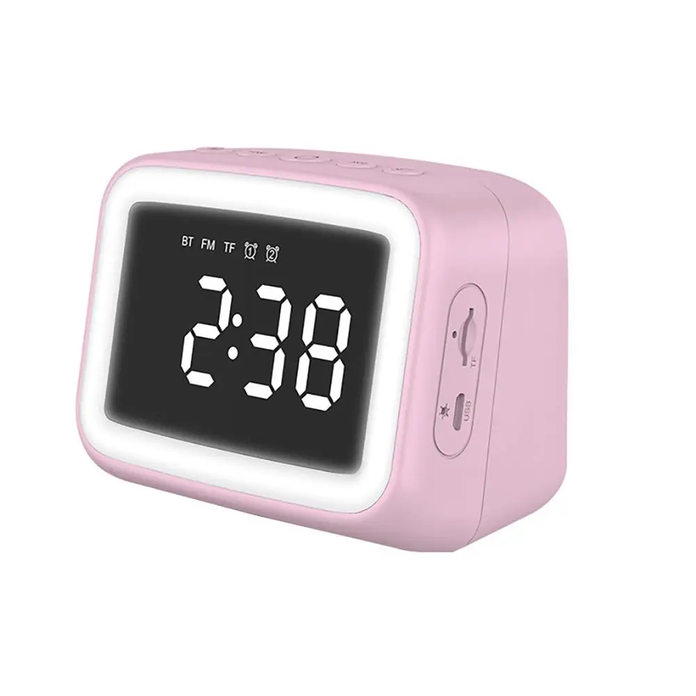 Bluetooth-compatible Speaker HD Mirror Display Led Digital Smart Alarm Clock Night Light Card FM Audio Player enlarge