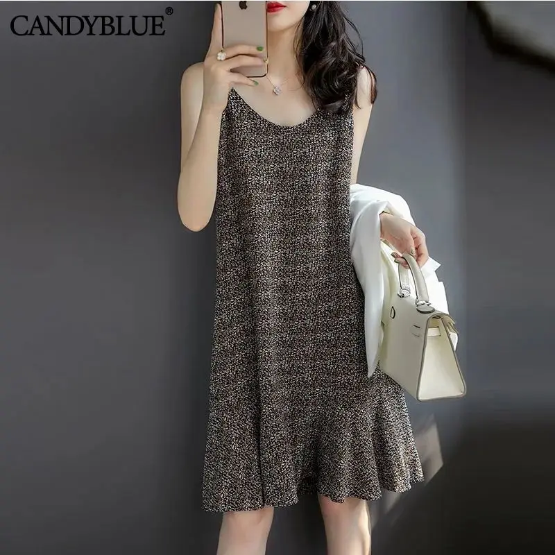 Платье на бретельках новинка весны-лета 2023 Корейская версия облегающее платье