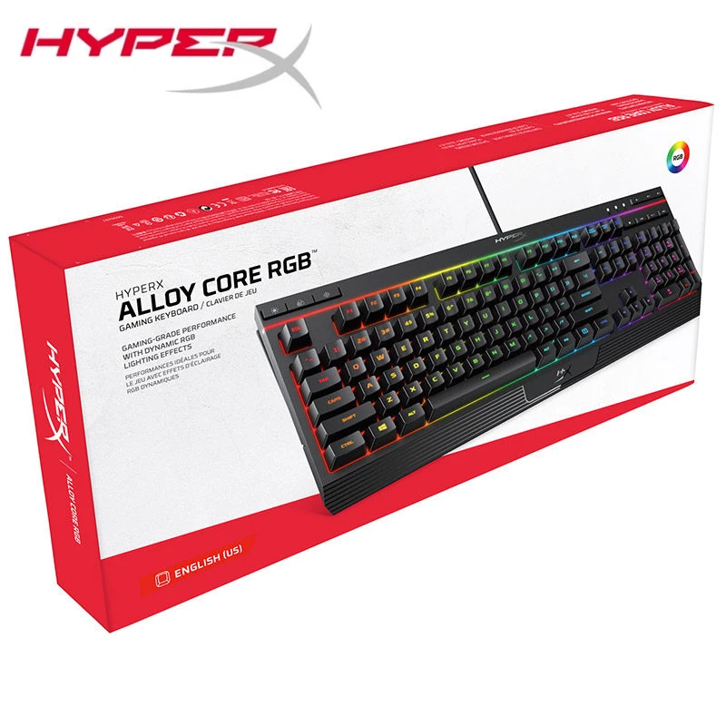 

Игровая клавиатура HyperX С металлической панелью, оригинальная металлическая мембранная клавиатура с динамическими эффектами, устойчивая к образованию разливов, с киберспортом