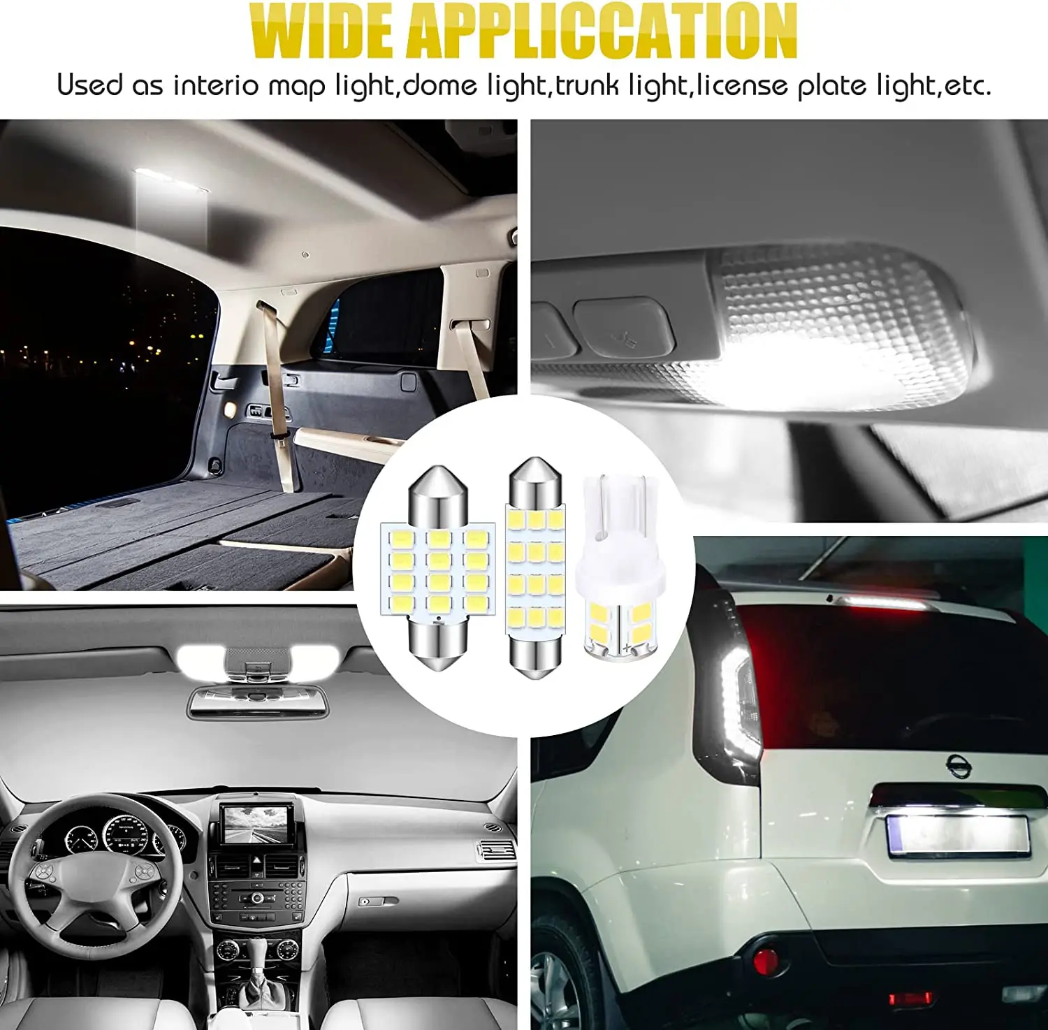 

16pcs LED Interior Lights Bulbs Kit White