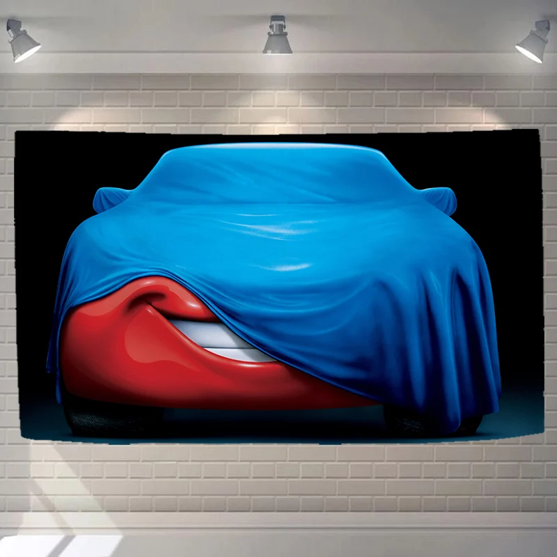 Автомобили мультфильм молния McQueen фоновый гобелен гостиная украшение фон