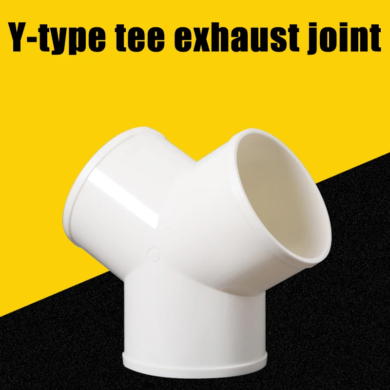 

Y piece 4inch Duct Connector 3 Ways Splitter For Ventilation Tube ABS 100mm