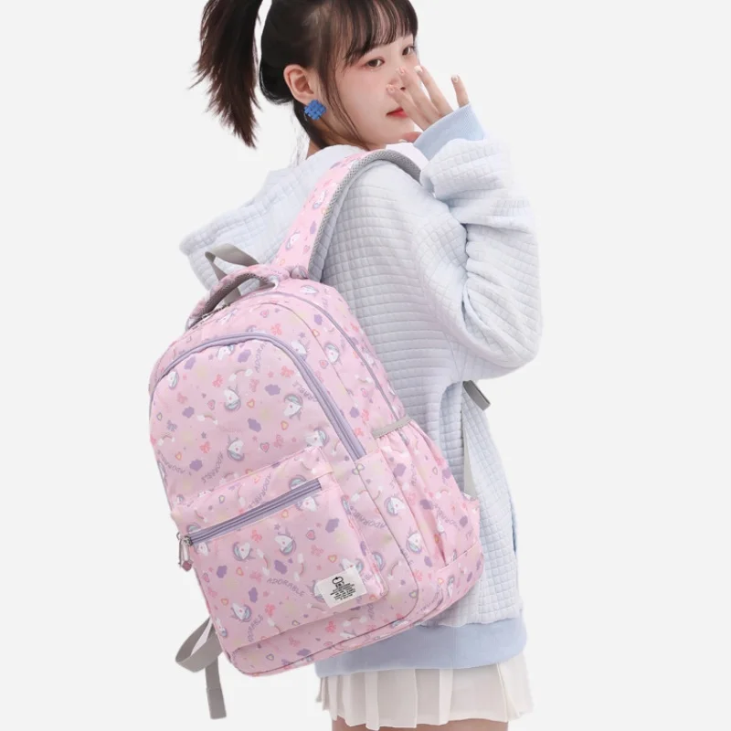 Middle School Students Cute Cartoon Unicorn Large Capacity Backpacks for Girls New Simple Students School Bags Hot Drop Shipping