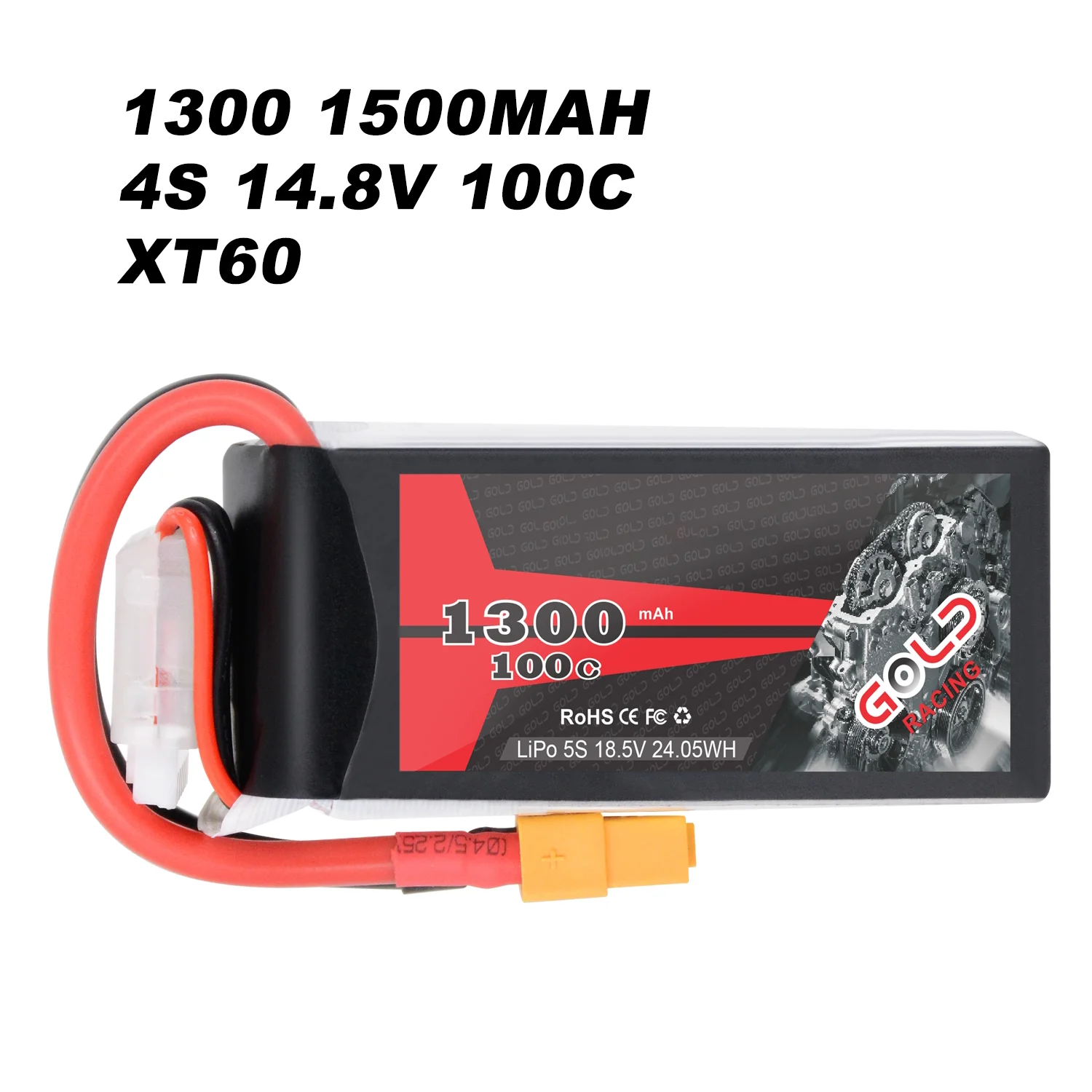 

New Lipo Battery 2S 3S 4S 6S 1300mAh 5000mAh 100C For RC FPV Airplane 7.4V 11.1V 14.8V 22.2V XT60 RC Parts