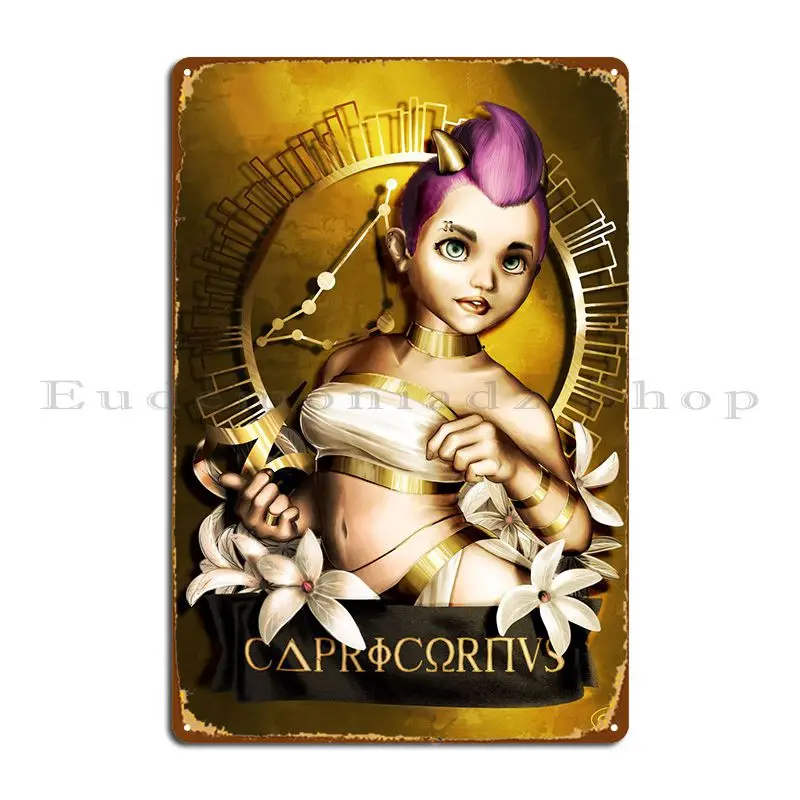 

Металлический знак зодиака, Козерог, создание печати, дизайн, дизайн, знак, оловянный знак, плакат