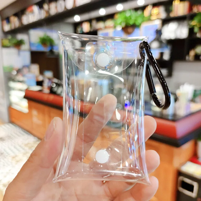 KESYOO transparent coin purse card holder with key ring key purse bags key  chain cards container coin change purse keychain handbag money storage