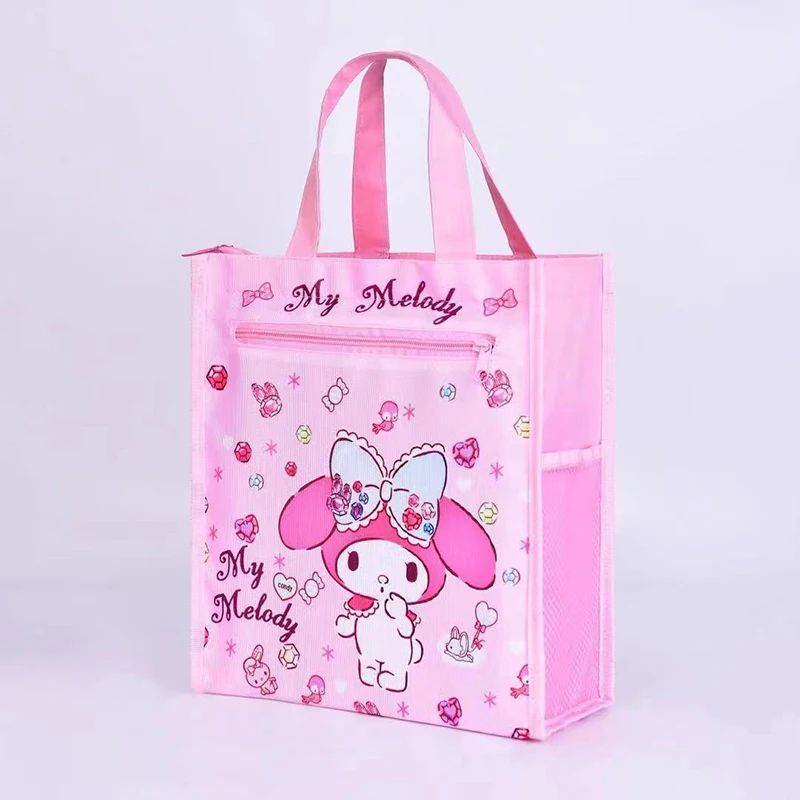 

Sanrio My Melod High Capacity Handbag Cartoon Cute Printing Leisure Time Canvas Versatile Book Storage Bag