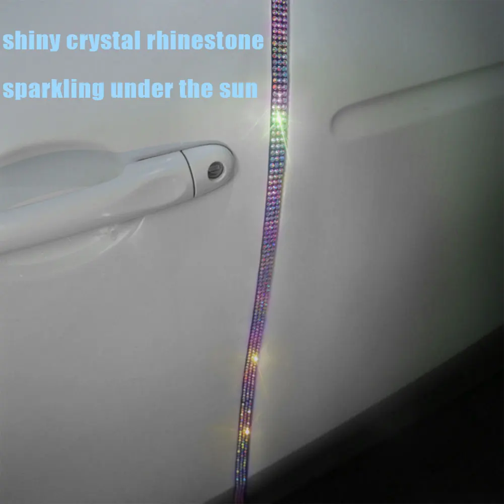 Купи 4PCS Rhinestones Car Stickers Door Edge Protector Universal Car Door Sill Sticker Anti Scratch Protection Auto Accessories за 307 рублей в магазине AliExpress