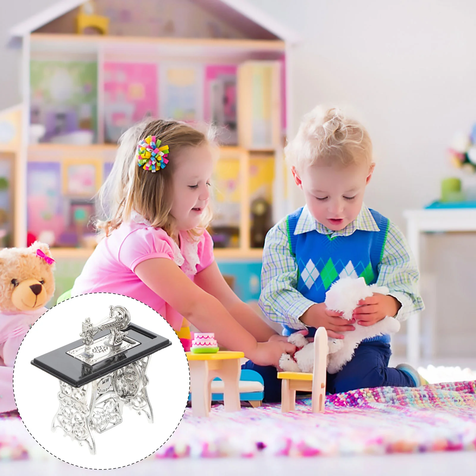 Мини-швейная машина мебельные машины для дома игрушечная комната микромодель