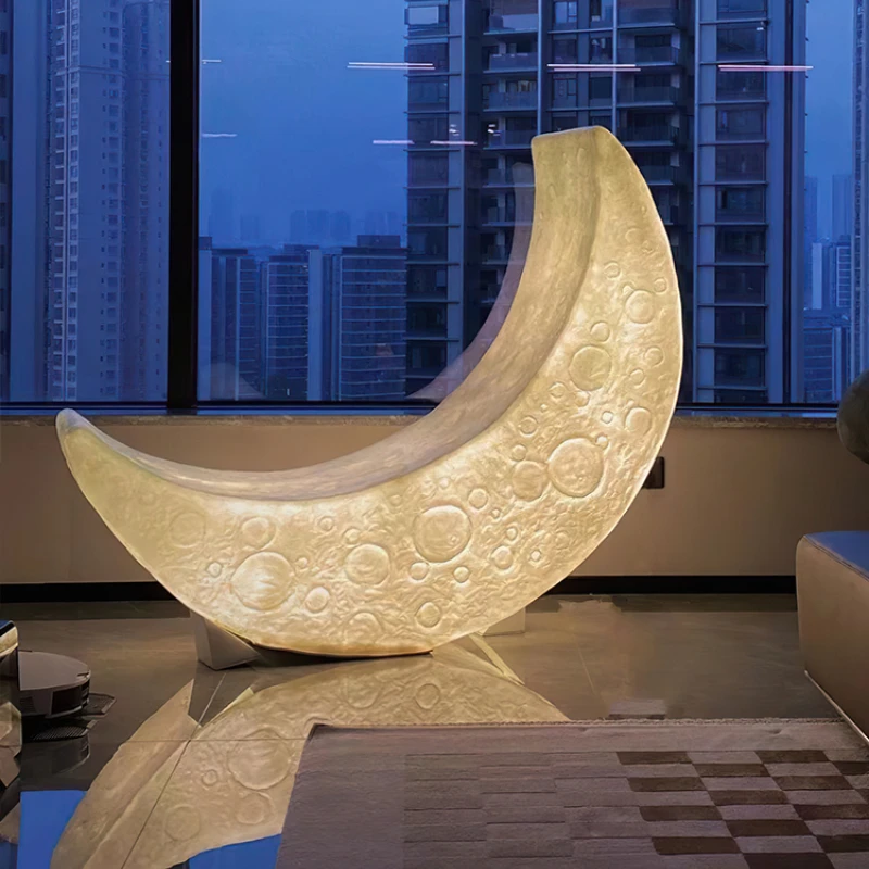 Moon-Light Lamp Designer Trending Creative Art Outdoor Indoor Bedroom Lamps Ambience Light Living Room Floor Lamp