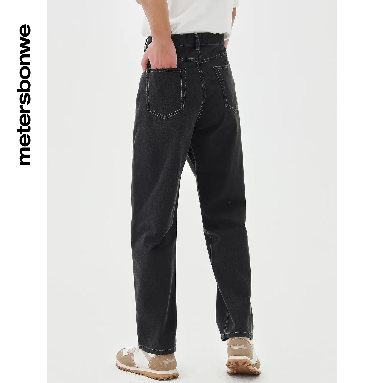 Metersbonwe 22 New Traditional Straight Leg Jeans Men Summer Casual Comfortable Pants Solid Color Male Pants Men Thin Trousers