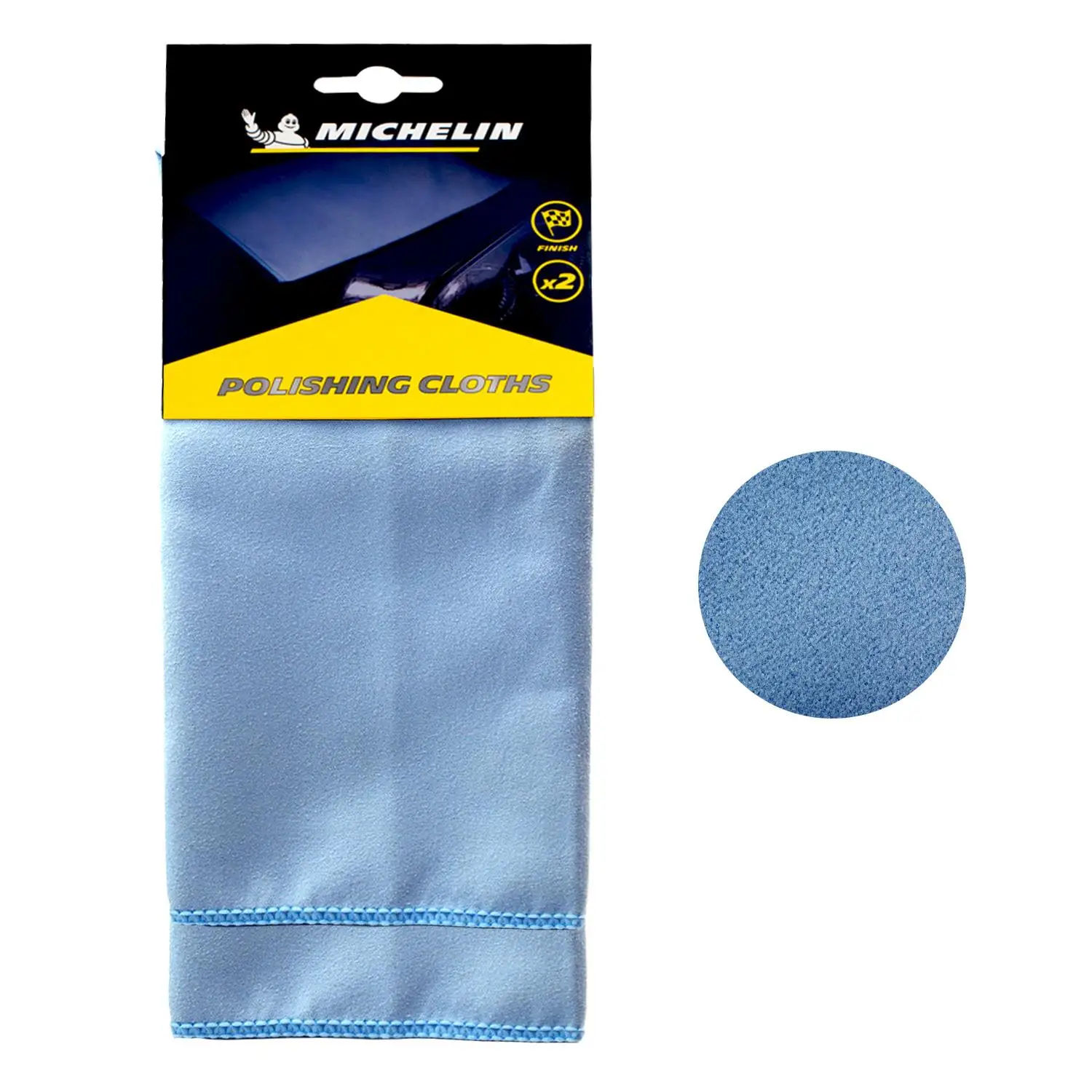 Michelin MC32484 32 X32cm Microfiber Waxing, Polishing Cloth, 2 Pcs