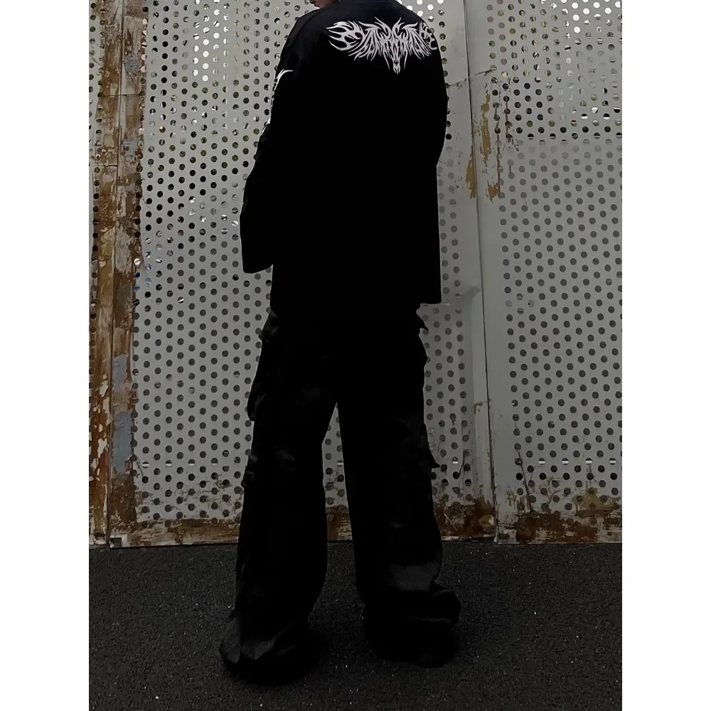 NIGO Мужская футболка Sanskrit с круглым вырезом и длинными рукавами весенне-осенняя