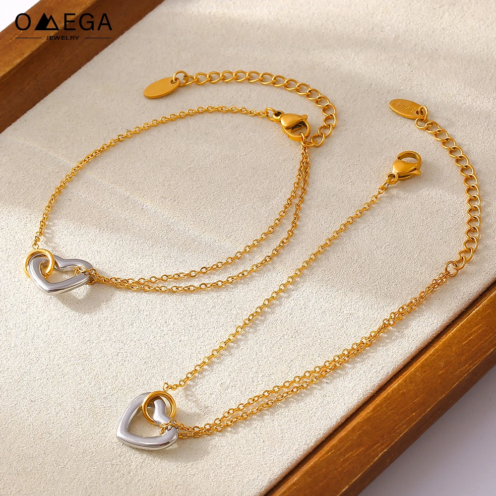 Женский браслет из нержавеющей стали с золотым покрытием без потускнения